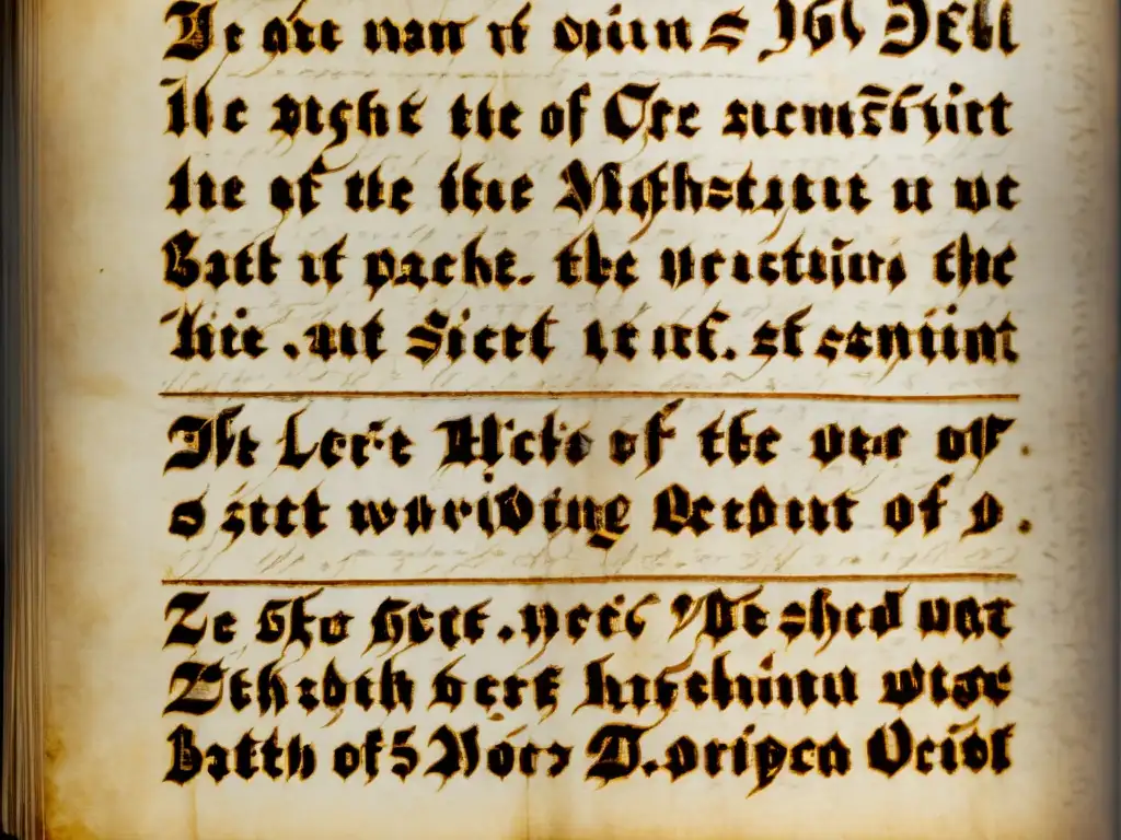 Un antiguo manuscrito desgastado con capas de texto, reescribiendo historia a través de la literatura, bañado en cálida luz natural