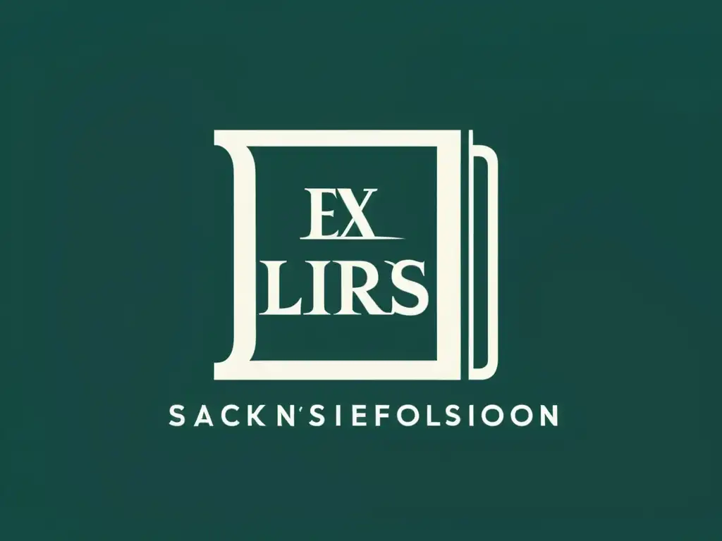 Ex libris minimalista con estantería de libros personalizados Arte de personalizar biblioteca con sellos: Ex libris minimalista con estantería de libros estilizada y detalles personalizados