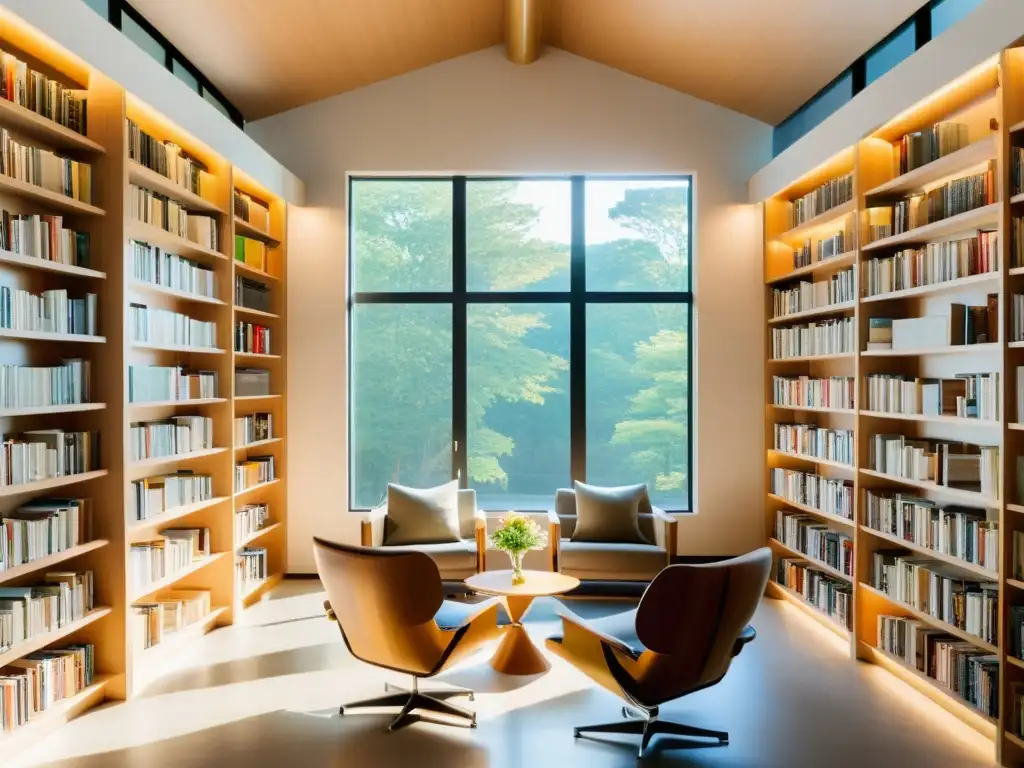 Una biblioteca tranquila y serena invita a construir comunidad lectores fieles en un ambiente de calma y enfoque