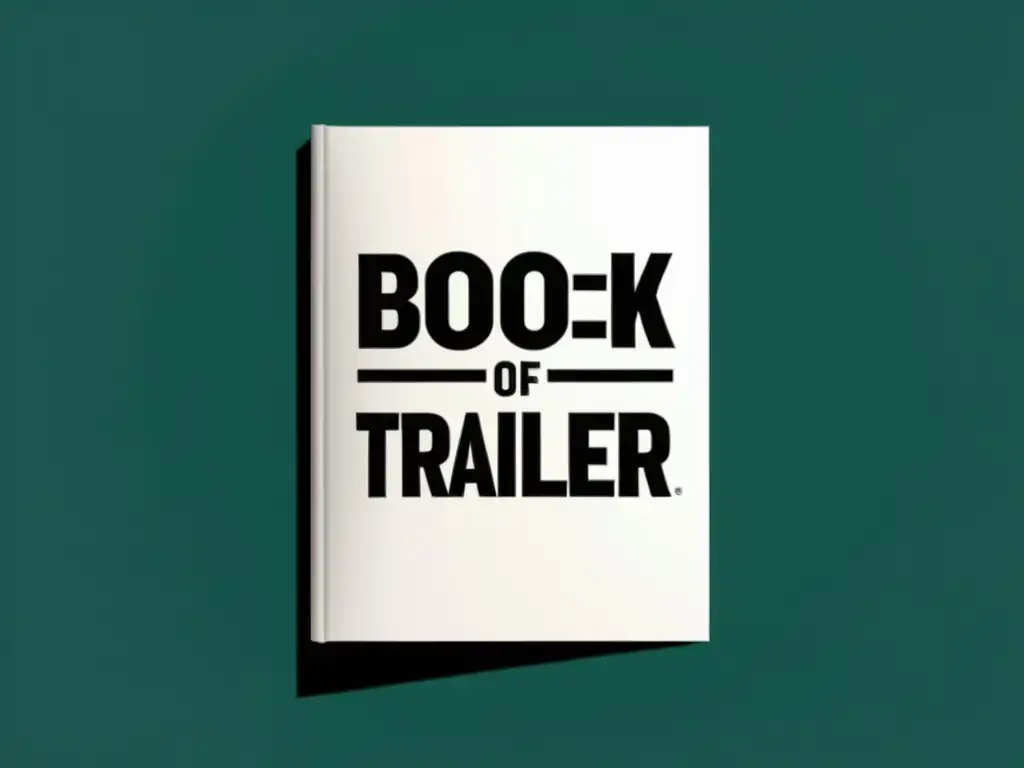 Book trailer minimalista con diseño moderno y tipografía llamativa