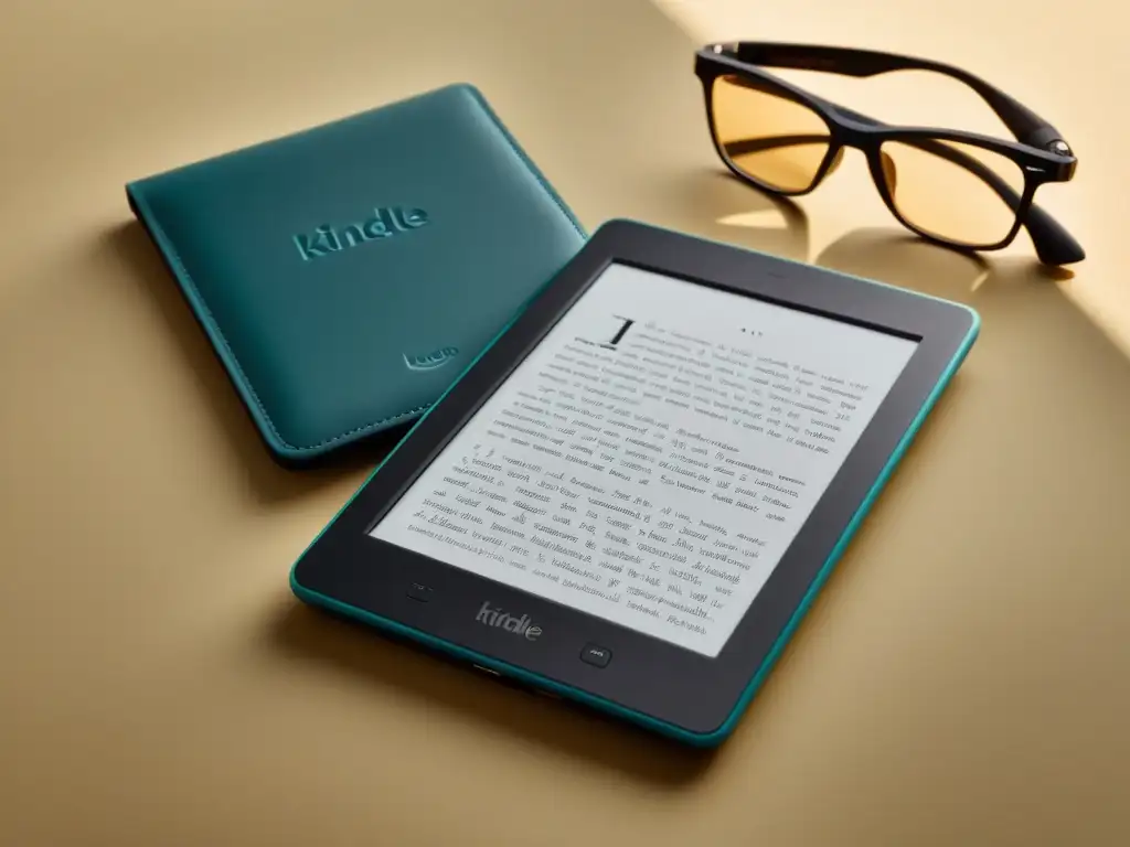 Una comparativa elegante y moderna entre Kindle y Kobo, con accesorios cuidadosamente seleccionados en una composición sofisticada