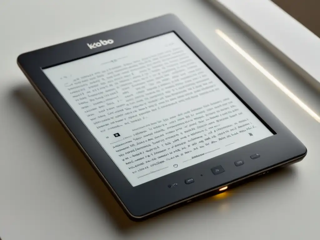 Comparativa Kindle vs Kobo: Dos elegantes ereaders iluminados por luz natural en fondo blanco