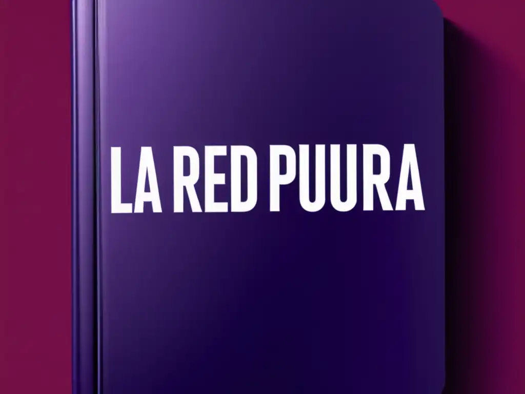 Detallada fotografía de la elegante portada del libro 'La red púrpura' de Carmen Mola