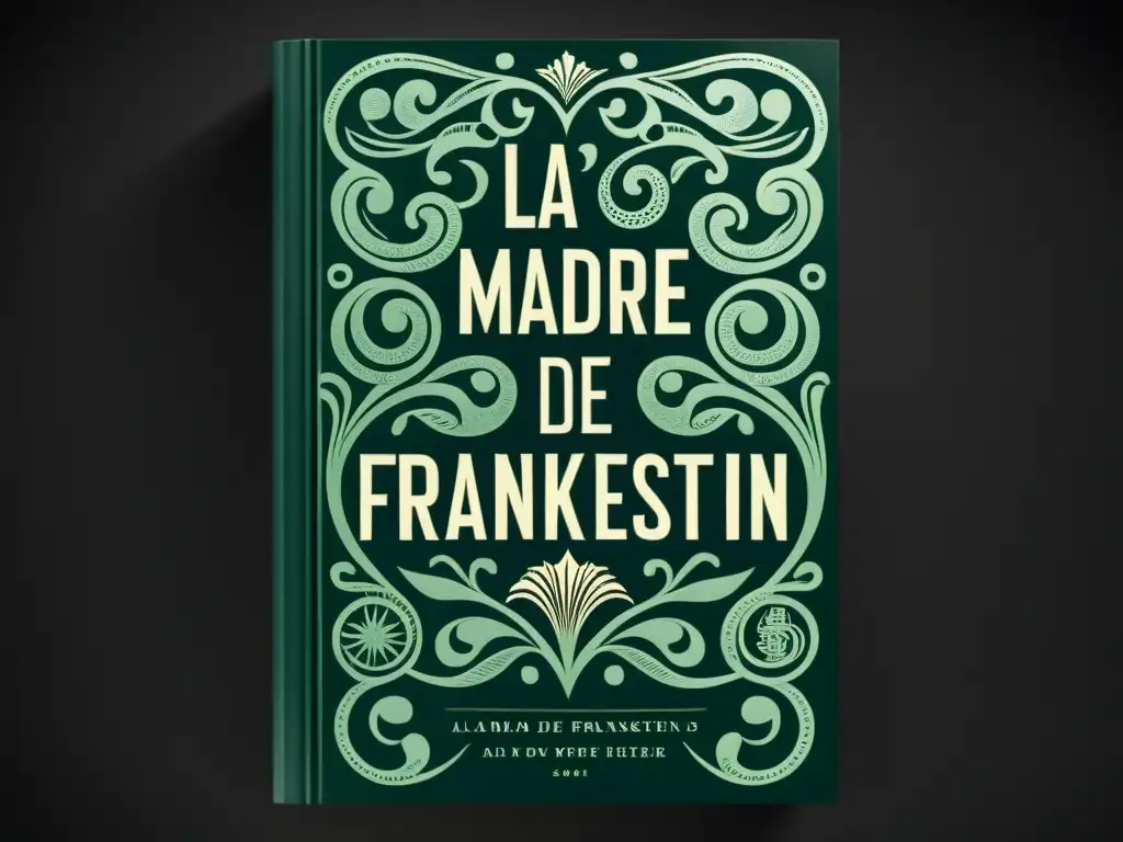 Detallada imagen en 8k de la portada de 'La madre de Frankenstein' de Almudena Grandes