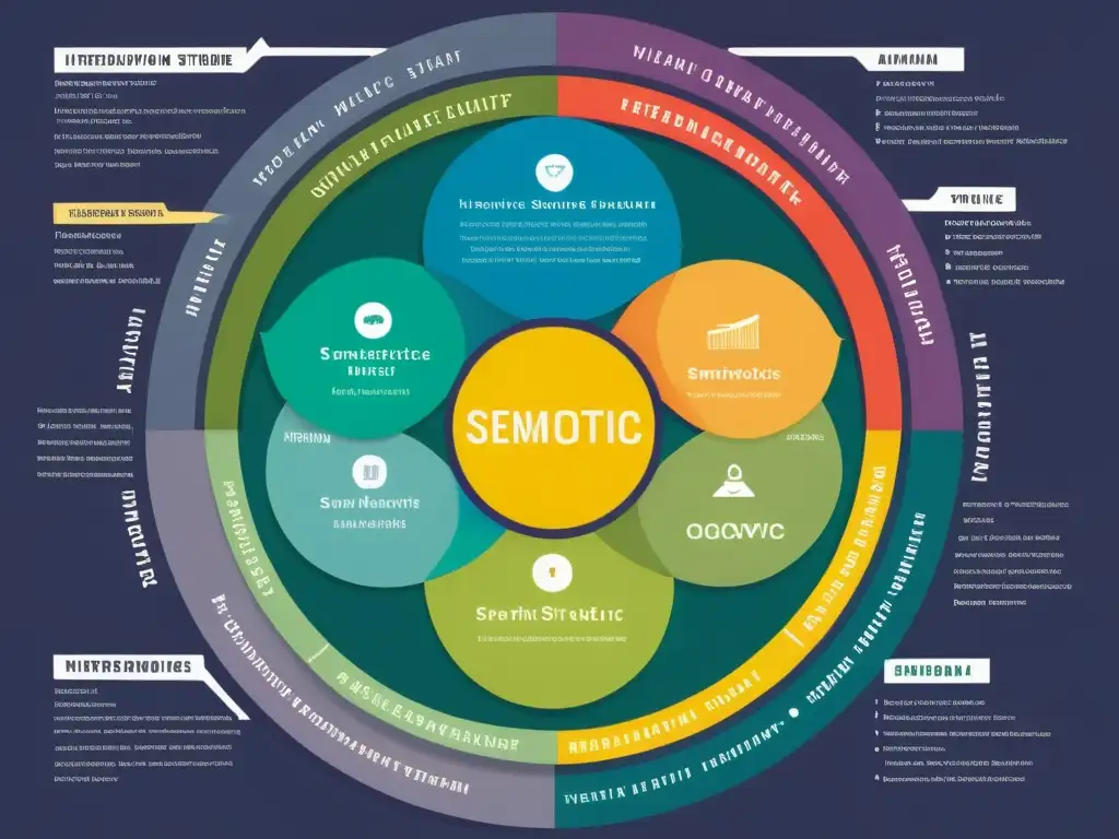 Diagrama detallado que explora la interacción entre la estructura narrativa y los elementos semióticos