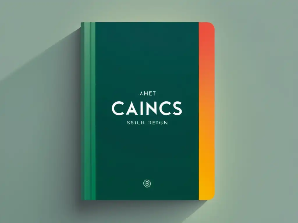 Diseño de portada para libros minimalista, sofisticado y elegante con líneas limpias, gradientes sutiles y tipografía cuidadosamente seleccionada