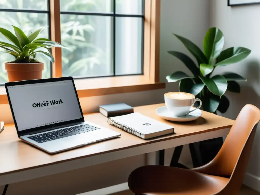 Escritorio de autor con laptop y redes sociales promocionando su creación literaria