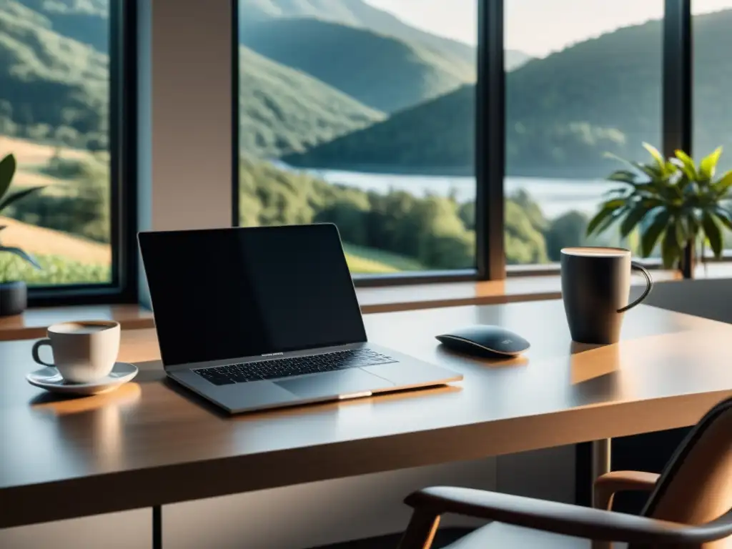 Un espacio de trabajo minimalista y elegante que inspira la planificación y gestión de tiempo para escritores