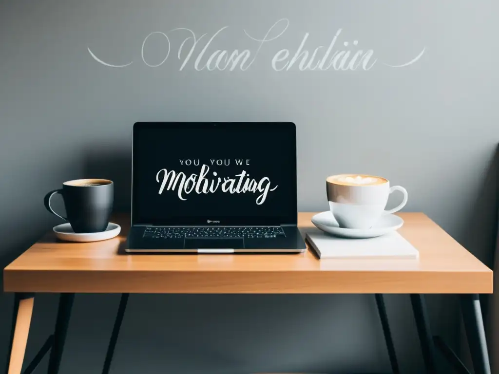 Un espacio de trabajo moderno y minimalista con motivación y elegancia