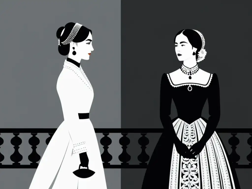 Imagen en blanco y negro de escenas contrastantes de 'Anna Karenina' que capturan el realismo psicológico de la novela