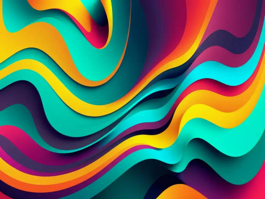 Imagen digital vibrante y dinámica con formas abstractas y colores futuristas, evocando movimiento y energía