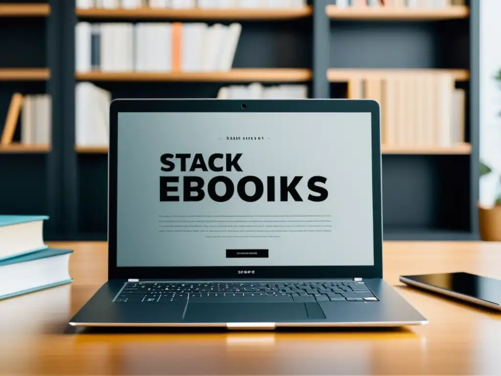 Una imagen de un elegante portátil con ebooks impresionantes