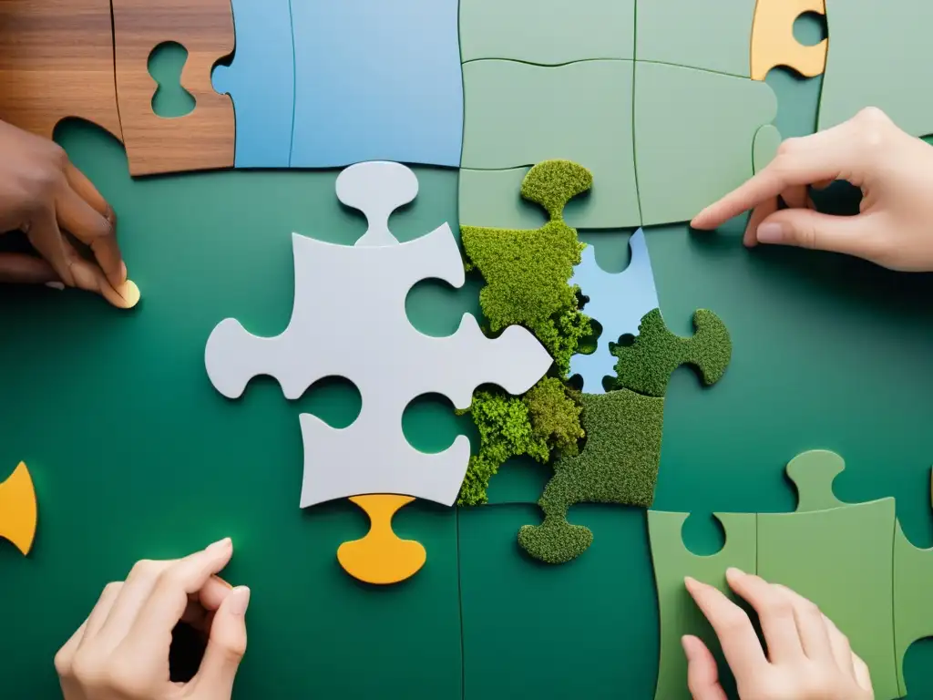 Narrativa fragmentada: obras literarias entrelazadas Imagen impactante de narrativa fragmentada, con piezas de rompecabezas formando una levedad insoportable y conectando obras literarias