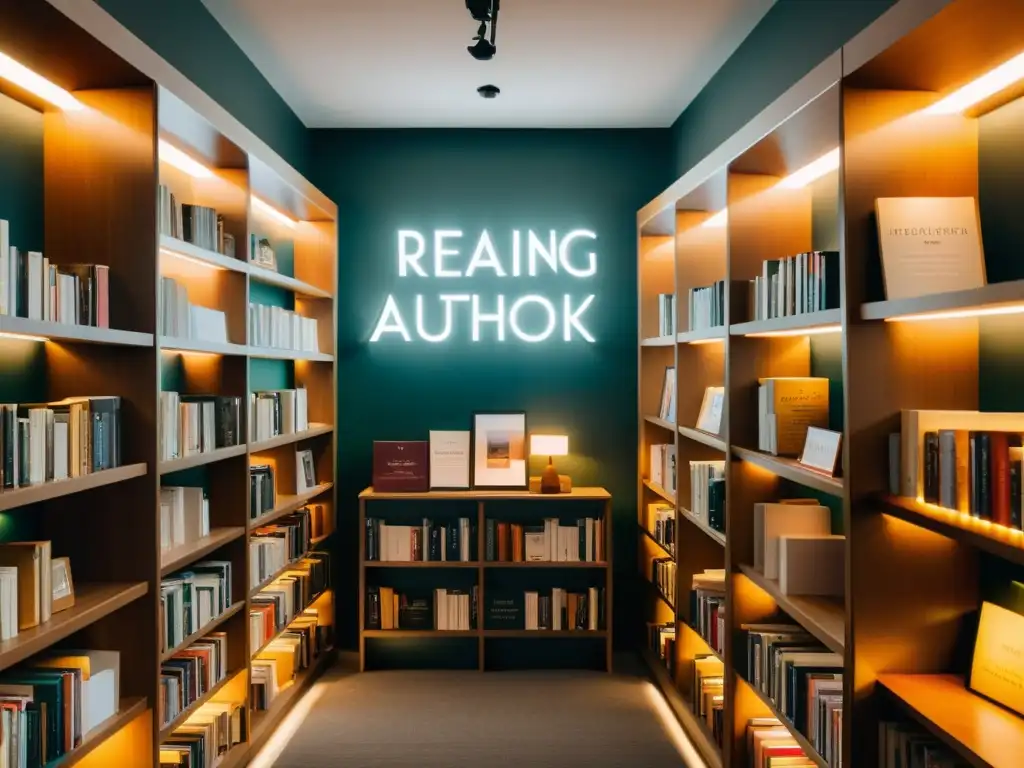 Imagen de una librería acogedora, con libros ordenados y un rincón de lectura