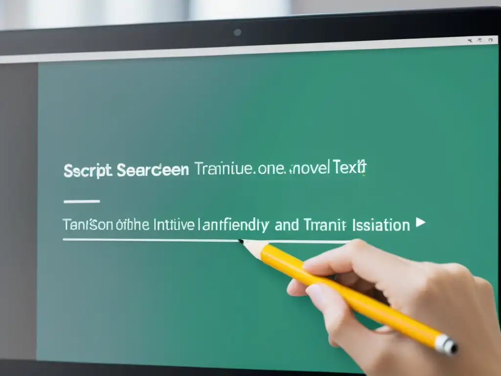 Imagen minimalista de adaptación de guiones a novelas con software intuitivo