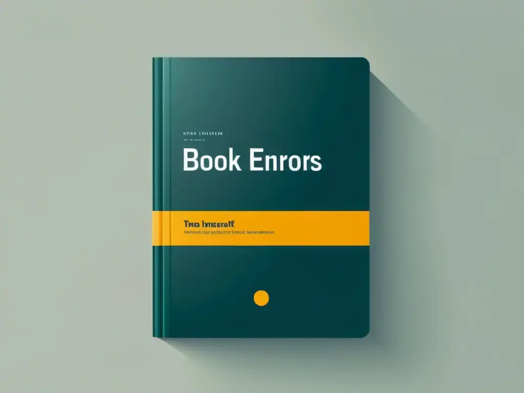 Imagen minimalista de portada de libro resaltando errores comunes en marketing de autores