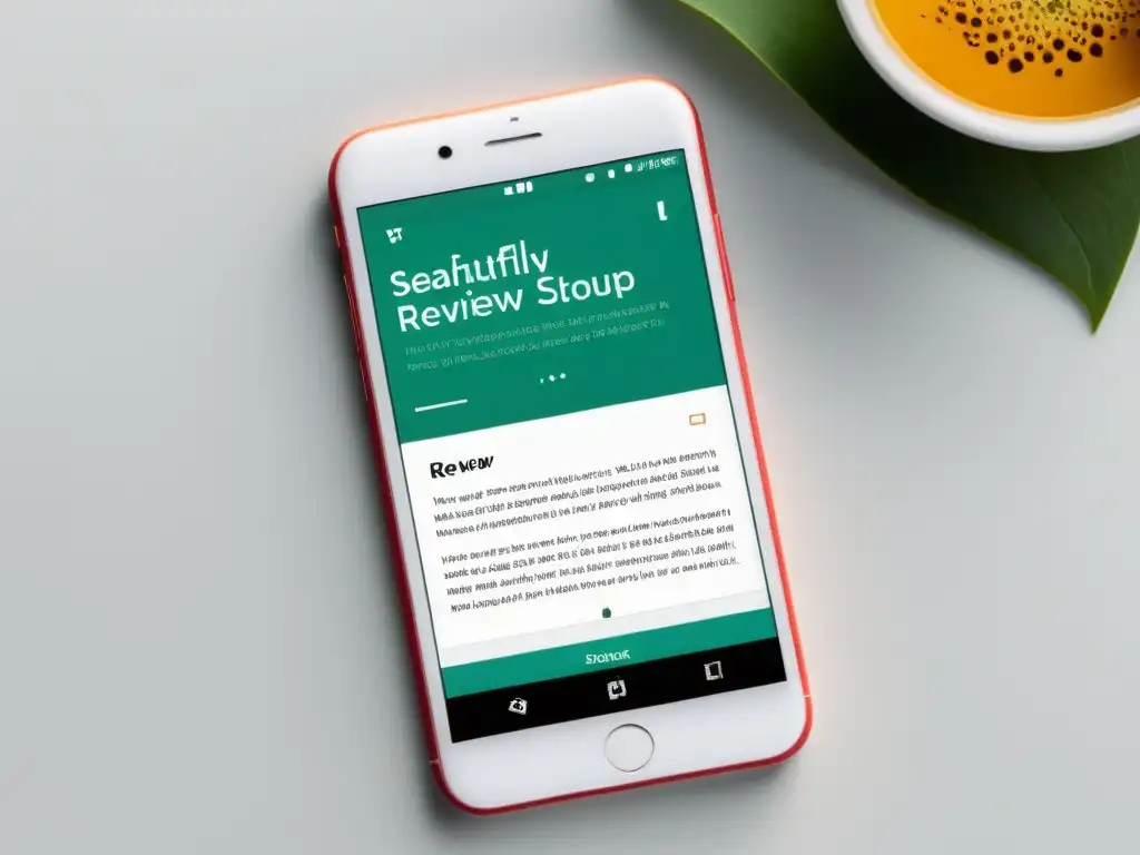 Interfaz de app para potenciar reseñas de lectores con diseño elegante y profesional