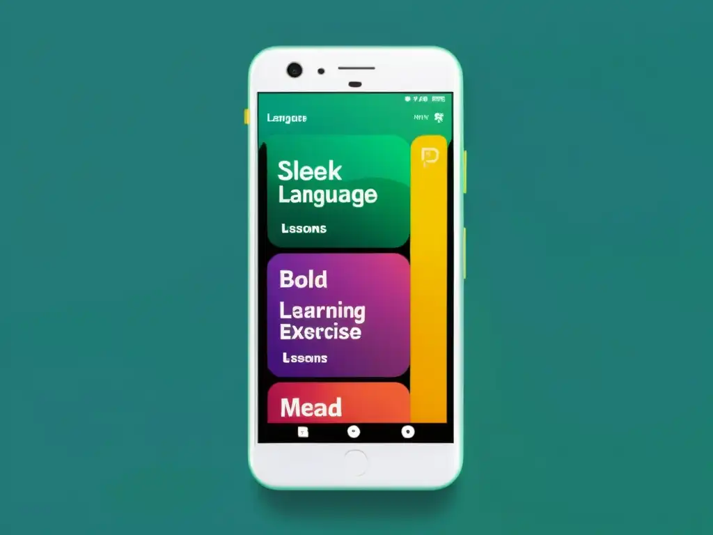 Interfaz moderna de app para aprender idiomas