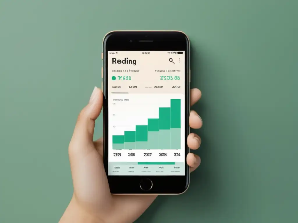 Interfaz moderna de app rastreadora de hábitos de lectura