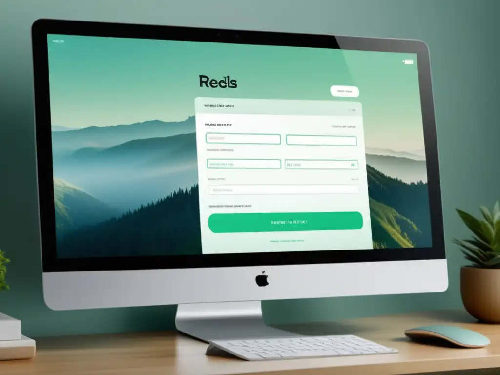Interfaz de usuario minimalista y moderna de Reedsy en pantalla, con registro y contratación de profesionales