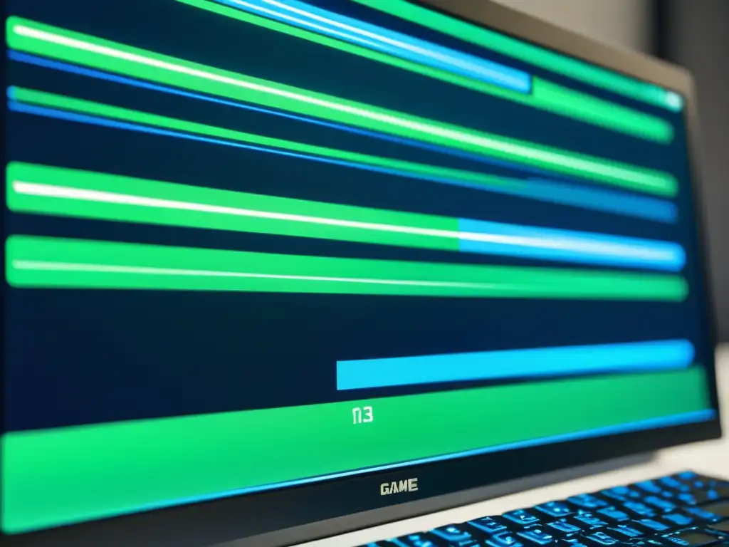 Interfaz de programación de videojuegos con código en pantalla