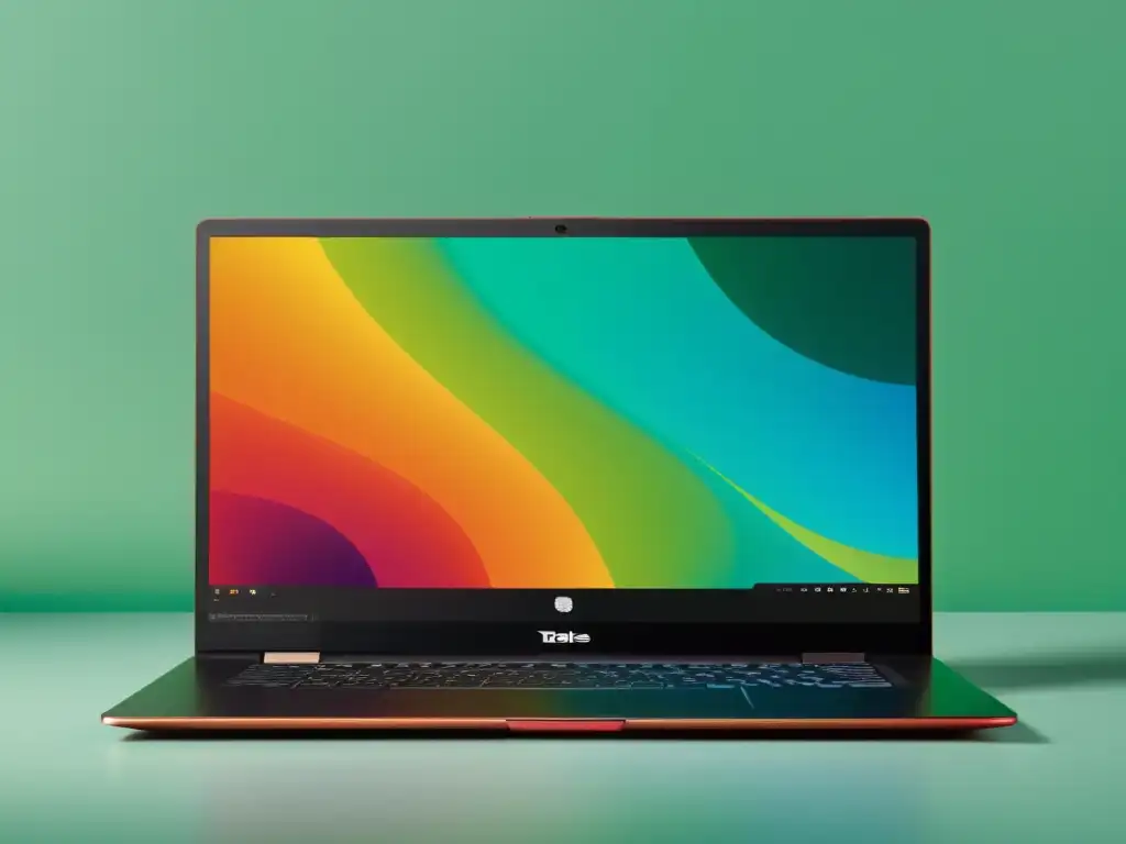 Creación de historias interactivas en laptop de alta resolución Una laptop moderna muestra una historia interactiva en la plataforma de creación de historias interactivas, con un ambiente creativo y acogedor