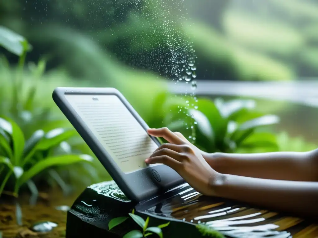 Un lector digital a prueba de agua permite disfrutar de la lectura en tranquilidad, incluso bajo la lluvia