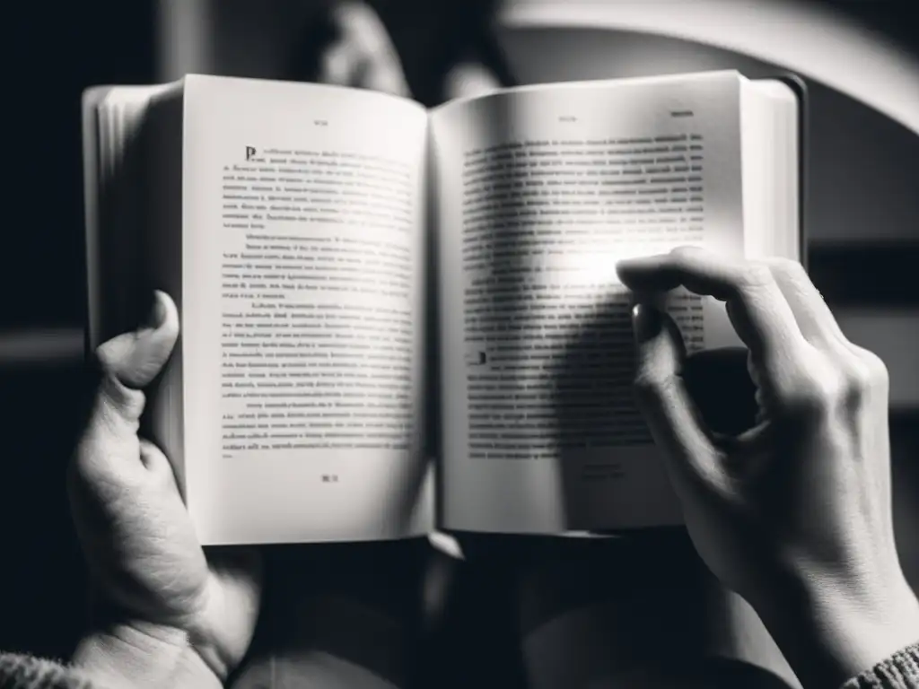 Unas manos delicadas pasan las páginas de un libro abierto, resaltando el papel del lector en la literatura contemporánea