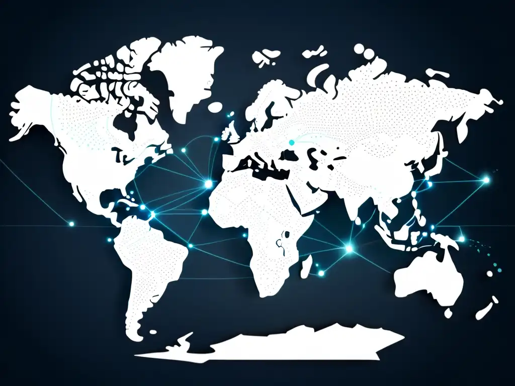 Mapa mundial detallado en 8k con red de distribución global para autores independientes, simbolizando la conectividad global de BookBaby