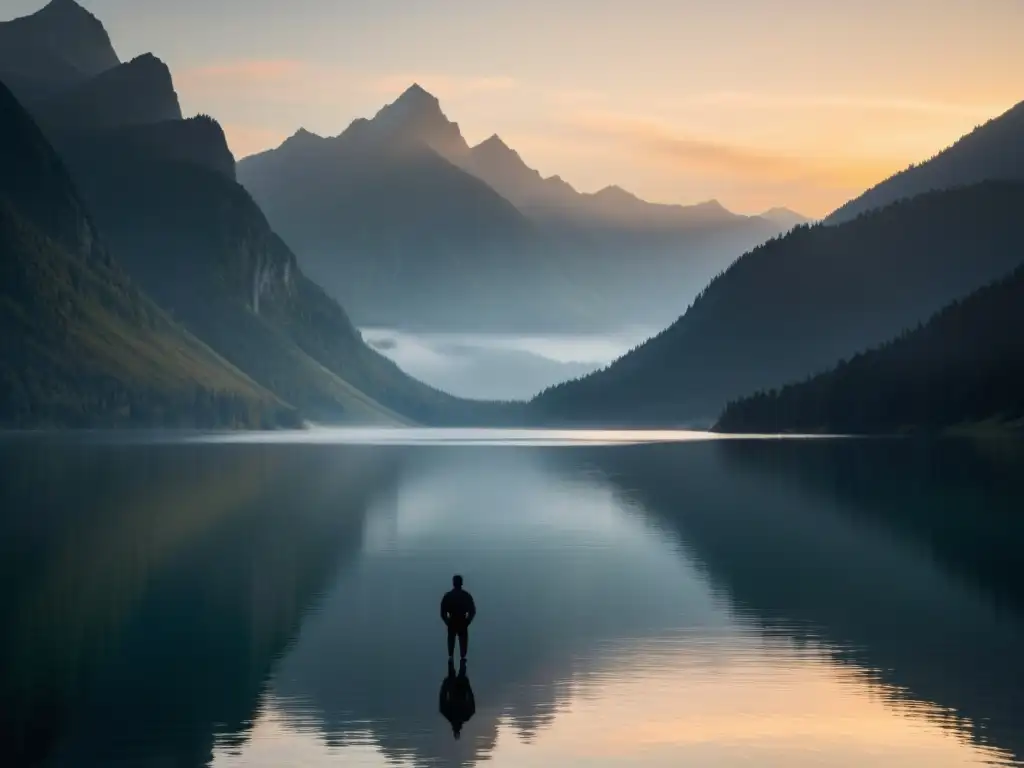 Un momento de reflexión junto al lago, influenciado por la filosofía poética de Wallace Stevens