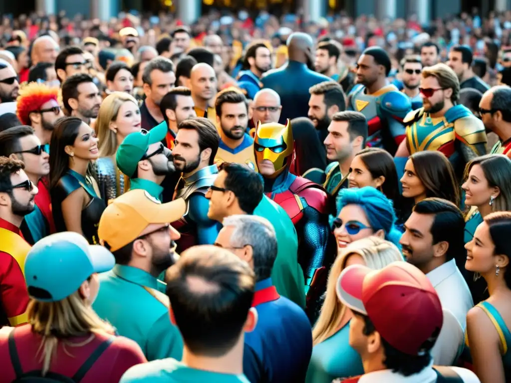 Multitud de fans y cosplayers en el Salón Internacional del Cómic de Barcelona, mostrando entusiasmo y creatividad en sus vibrantes disfraces