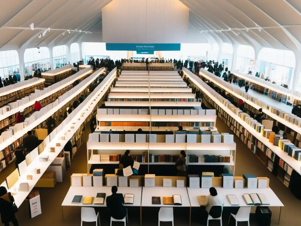 Oportunidades en la feria del libro: autores firmando libros, conversaciones animadas y una atmósfera de inspiración literaria