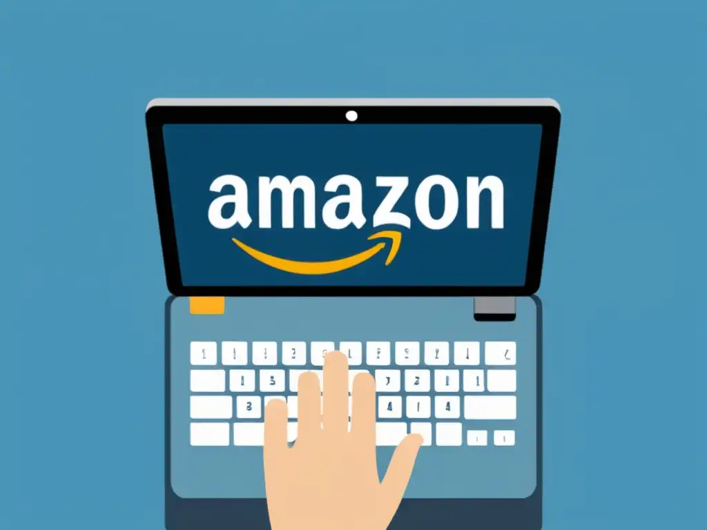 Persona escribiendo en computadora para autopublicar en Amazon KDP, transmite profesionalismo y modernidad