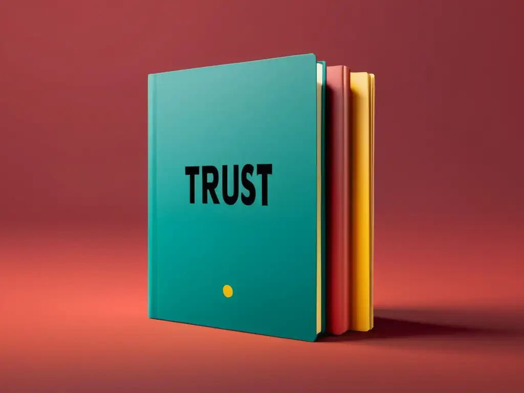 Portada de libro minimalista en 8k con intrigantes colores Una portada de libro minimalista y detallada en 8k, con una combinación de colores impactante que evoca intriga y cautiva la atención del espectador