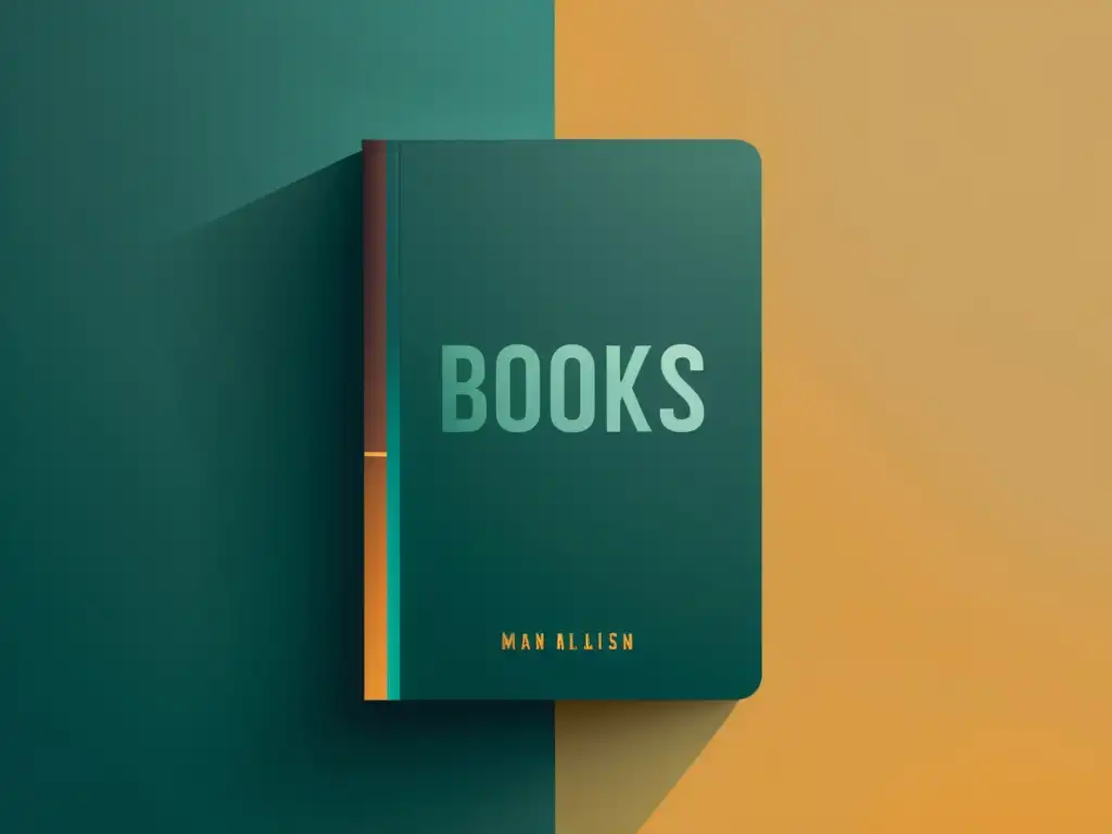 Portada de libro minimalista con diseño moderno que transmite sofisticación y profesionalismo, ideal para estrategias de marketing literario