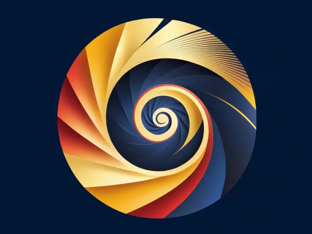 Spiral dorado en misterioso indigo: portada de libro minimalista Portada minimalista de libro con influencia psicología color: espiral dorada sobre fondo índigo, evocando misterio y elegancia literaria