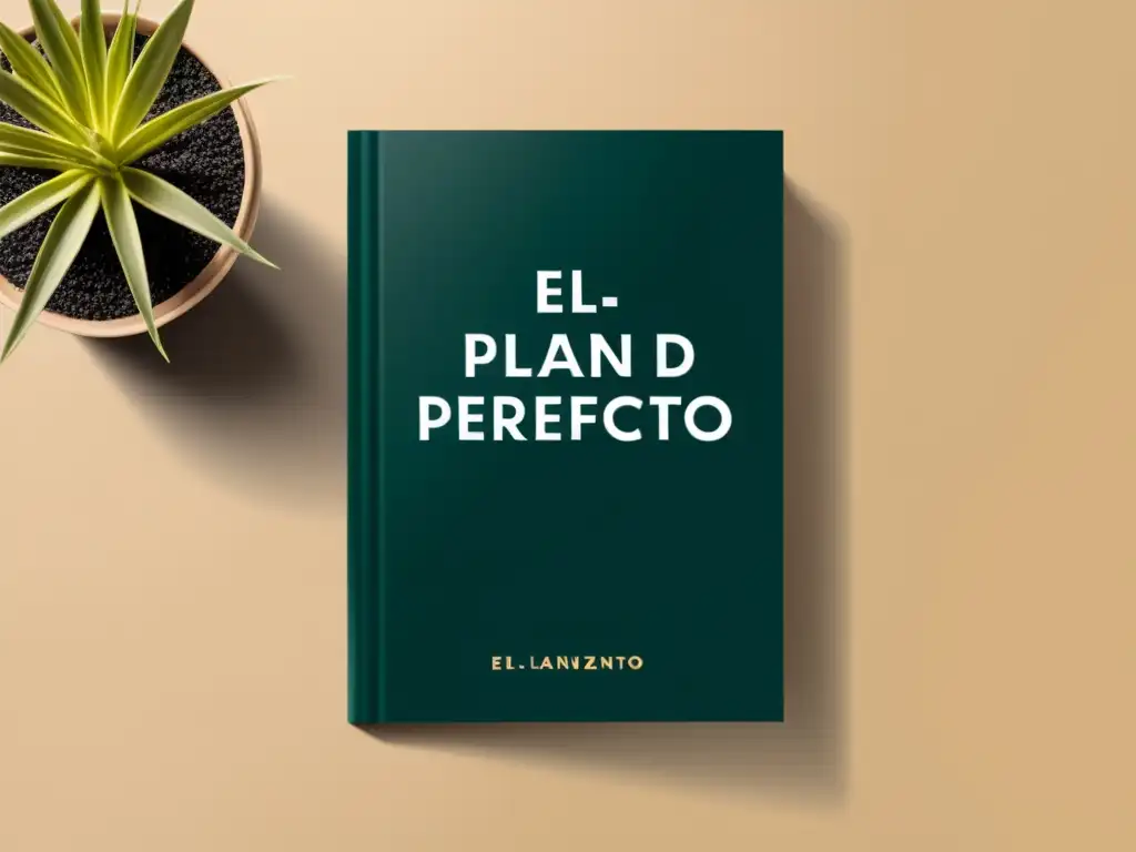 Portada minimalista del libro 'El plan de lanzamiento perfecto', transmite elegancia y profesionalismo