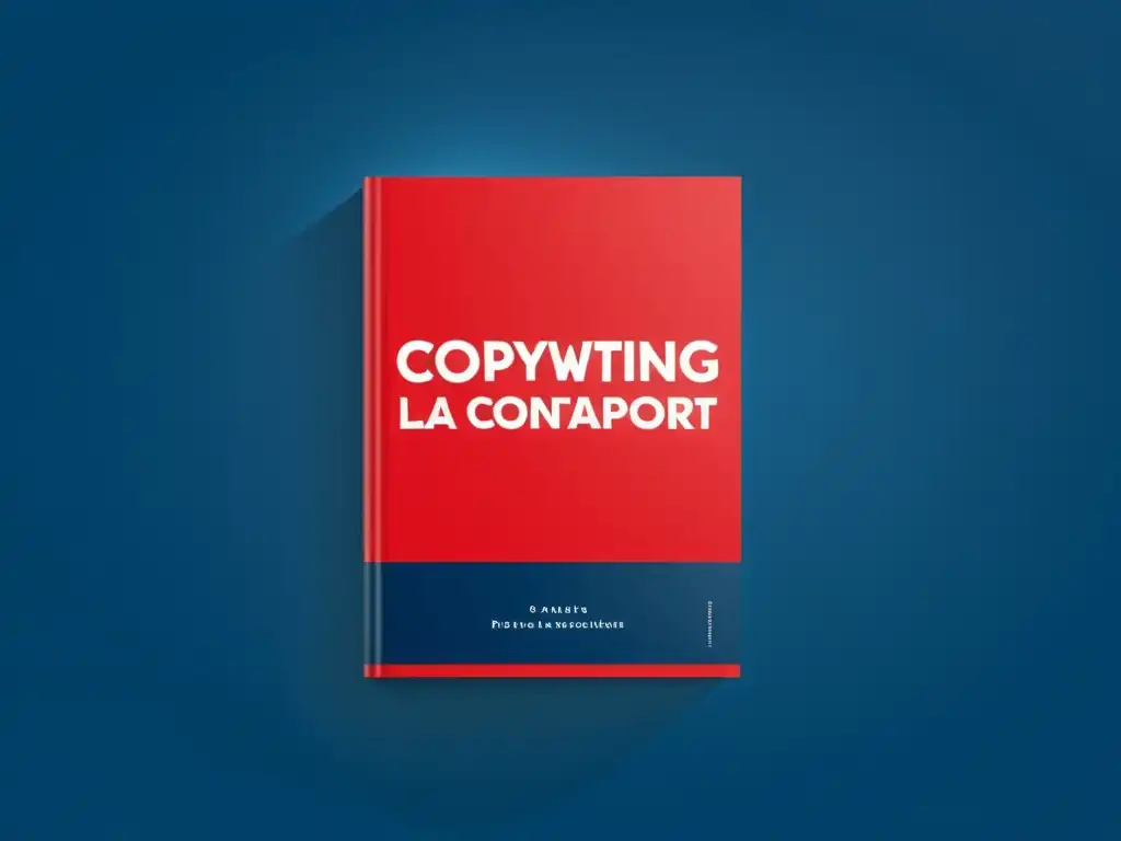 Portada minimalista con tipografía audaz para técnicas de copywriting para contraportadas, elegante y llamativa en color profundo