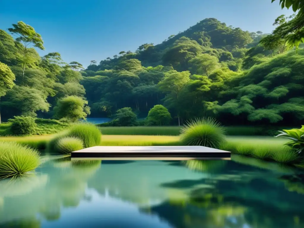 Retiros de escritura en el extranjero: refugio sereno en la naturaleza, con lago y cielo azul reflejados, ideal para la inspiración y creatividad