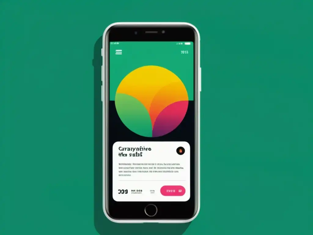 Un smartphone muestra una historia cautivadora en la app Radish, con diseño minimalista y la palabra clave 'Monetizar historias por episodios'