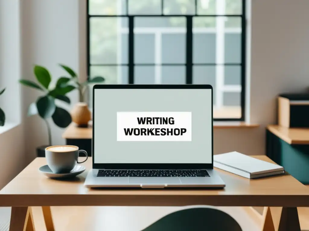 Taller de Escritura: Online vs Talleres escritura online vs presenciales: elección entre oficina en casa y aula tradicional, representando el contraste y la esencia del artículo