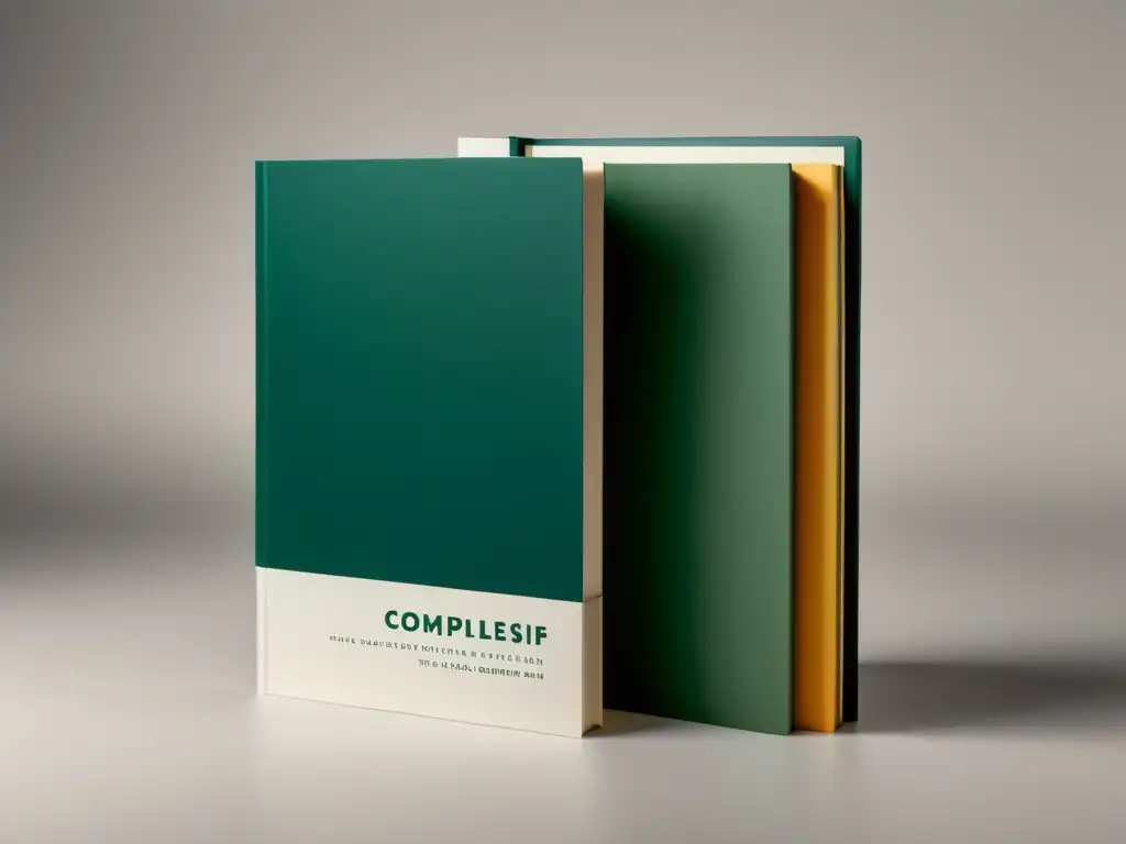 Técnicas de copywriting para contraportadas: libro con diseño elegante y cautivador en contraportada, sobre superficie blanca limpia