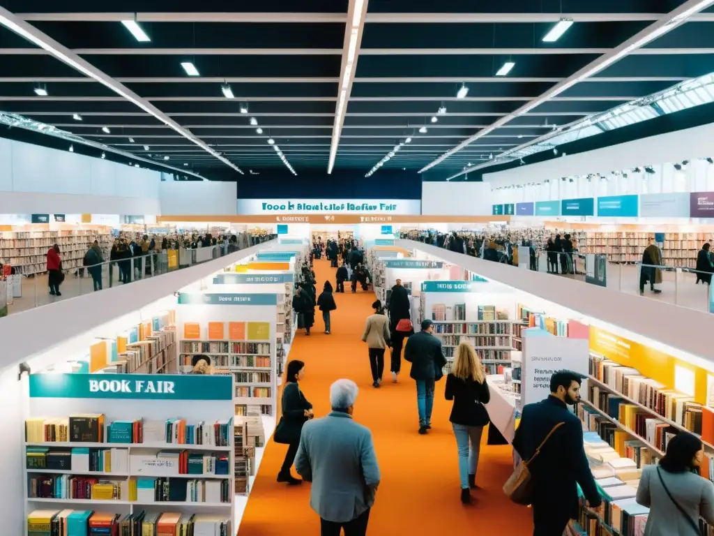 Vibrante feria de editores independientes, con diversidad de libros y ambiente creativo