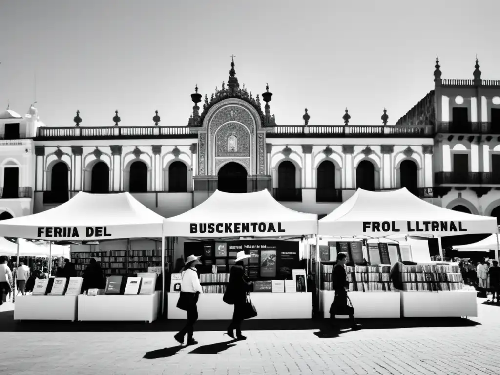 Vista impactante de la bulliciosa Feria Internacional del Libro de Trípoli, destacando las técnicas literarias y la diversidad cultural